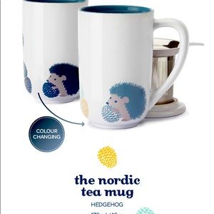 David’s tea colour changing Nordic hedgehog mug